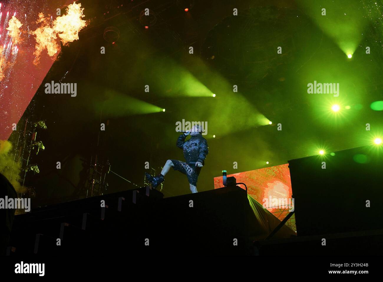Brazilian rapper Chefin performs during the Rock in Rio music festival ...