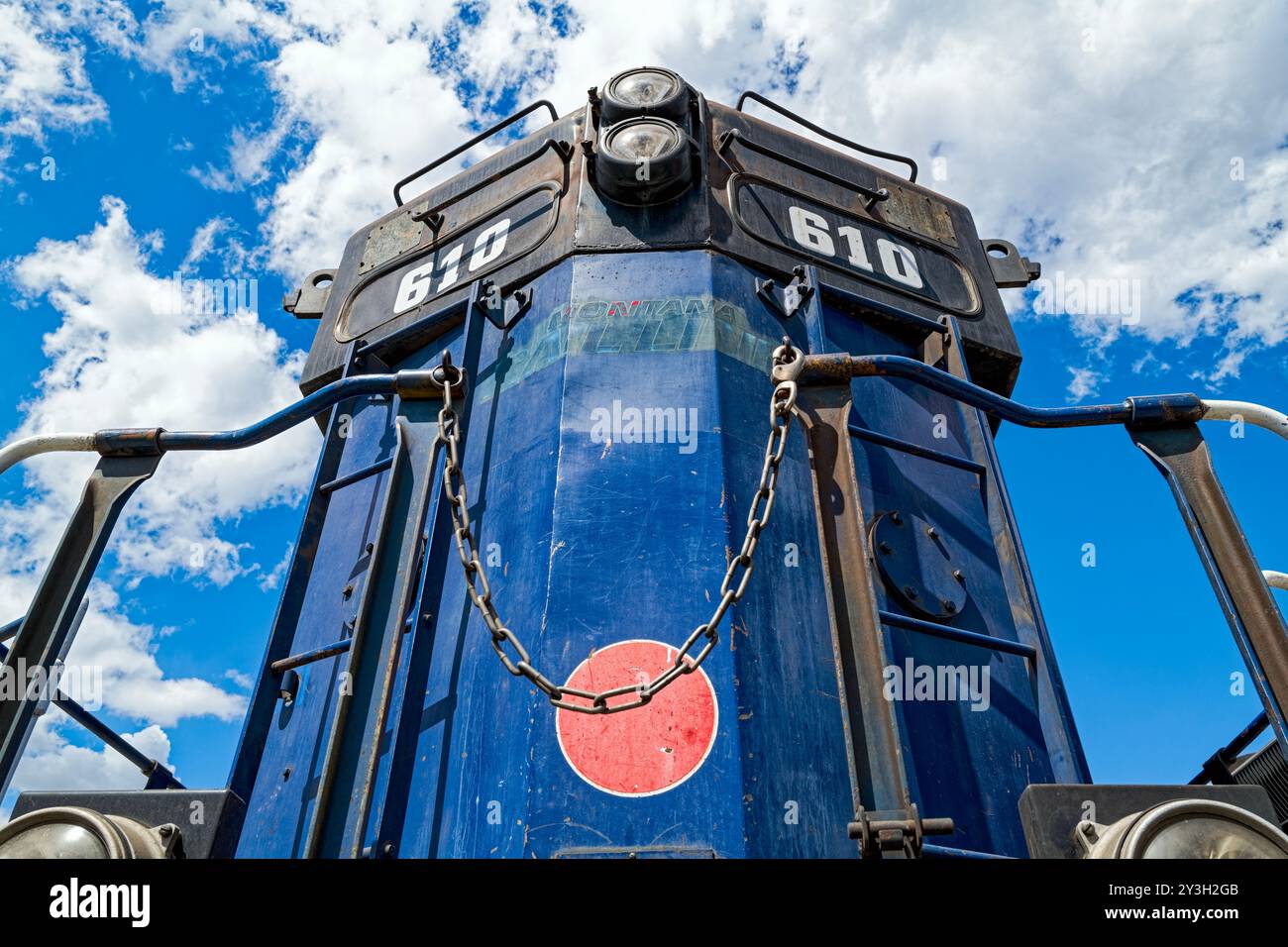 The Montana Rail Link logo is visible on locomotive 610 of the Columbia ...