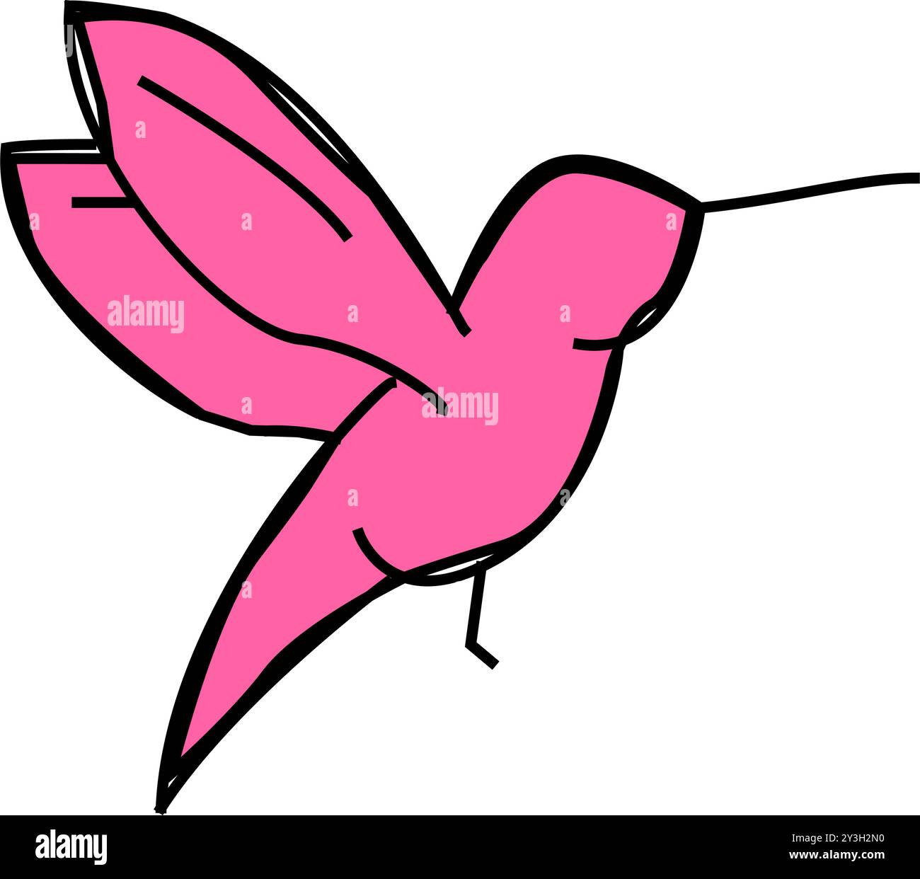 colibri little bird icon color illustration Stock Vector Image & Art ...