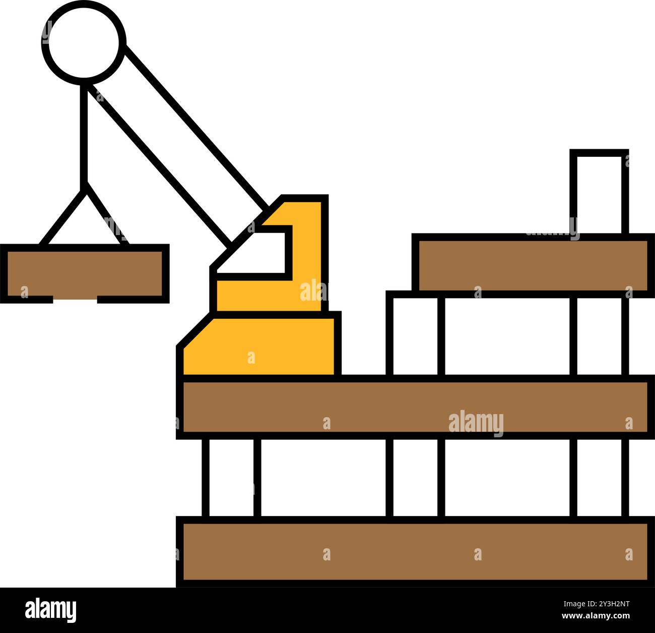 skyscraper construction icon color illustration Stock Vector Image ...