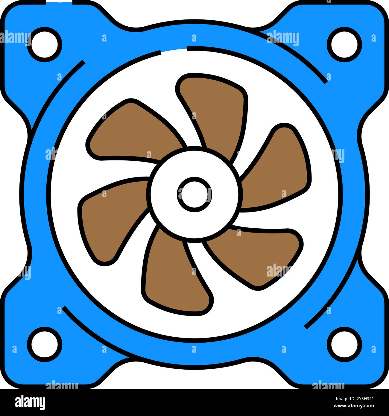 Fan screen computer power Stock Vector Images - Alamy