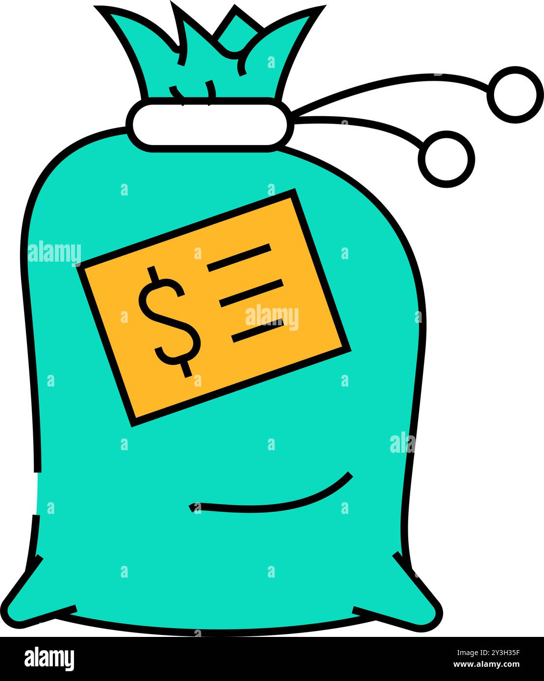 money bag icon color illustration Stock Vector Image & Art - Alamy