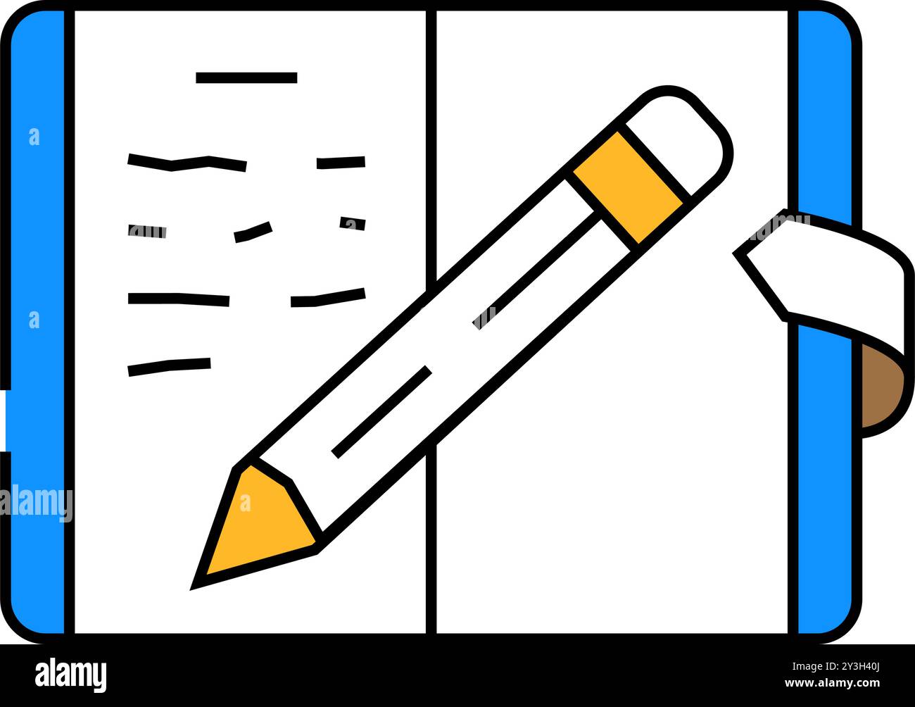 diary notebook icon color illustration Stock Vector Image & Art - Alamy
