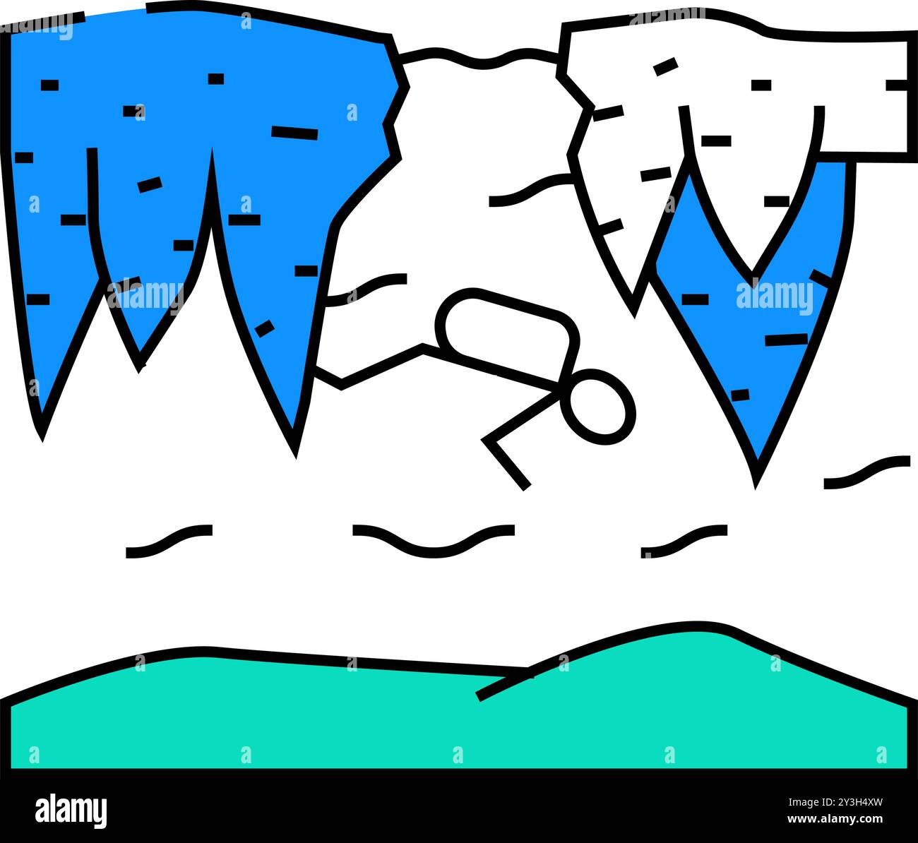 winter diving icon color illustration Stock Vector Image & Art - Alamy