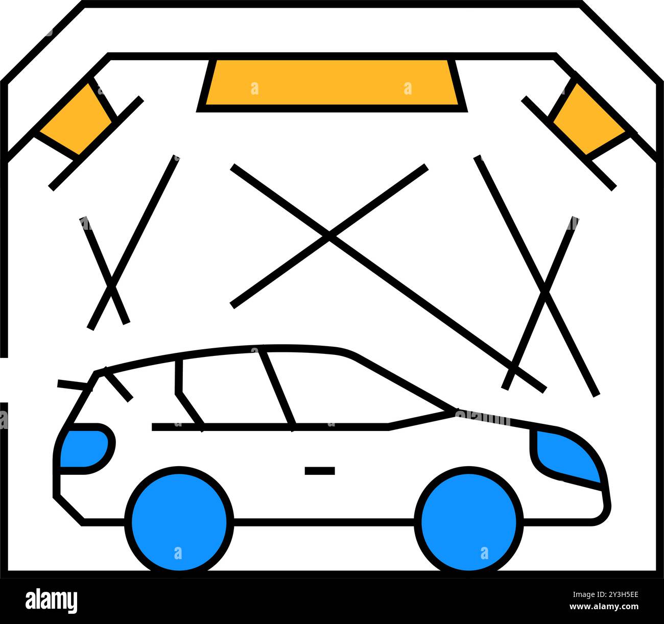 garage box for car polishing icon color illustration Stock Vector Image ...