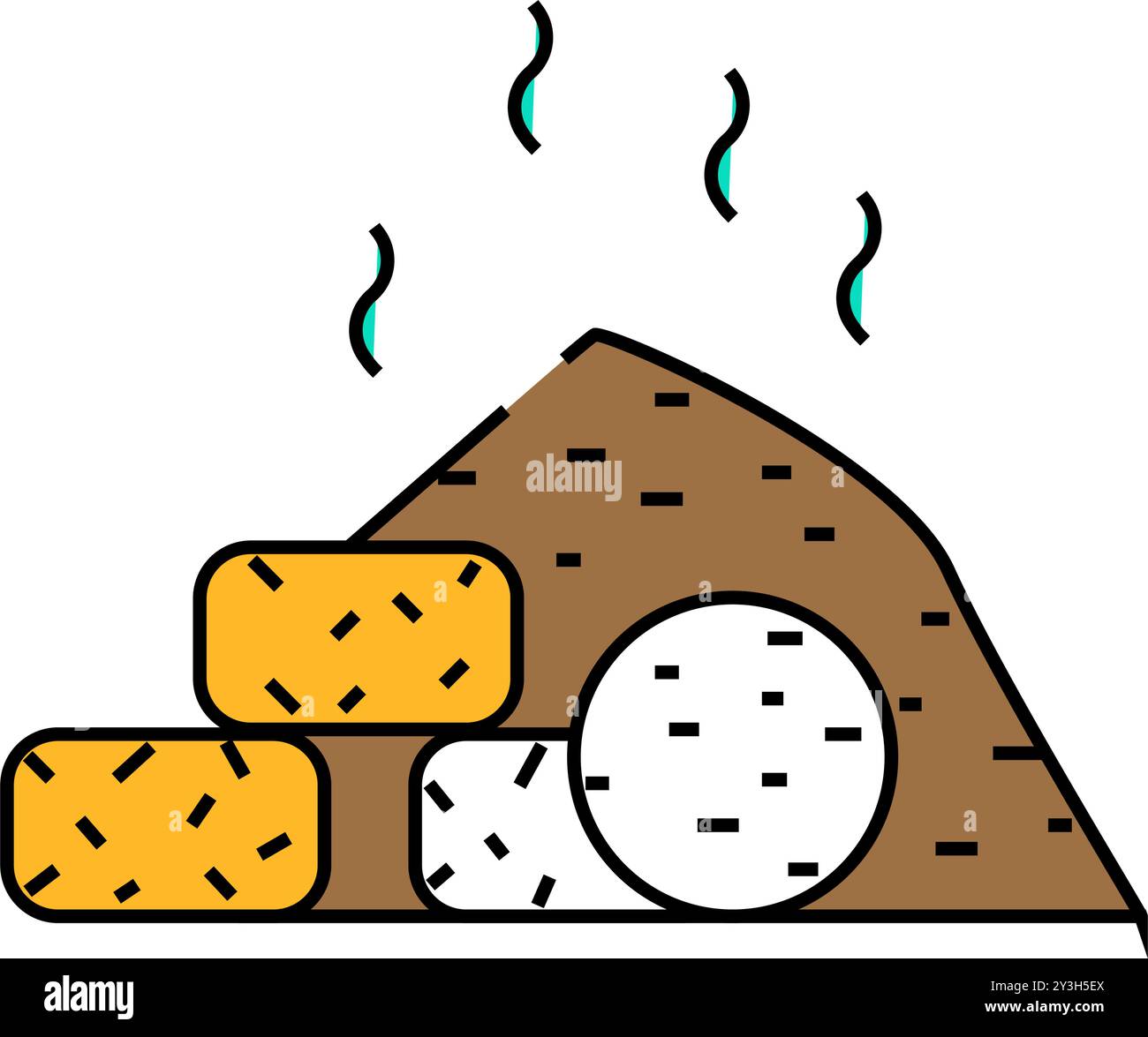 pressed compost icon color illustration Stock Vector Image & Art - Alamy