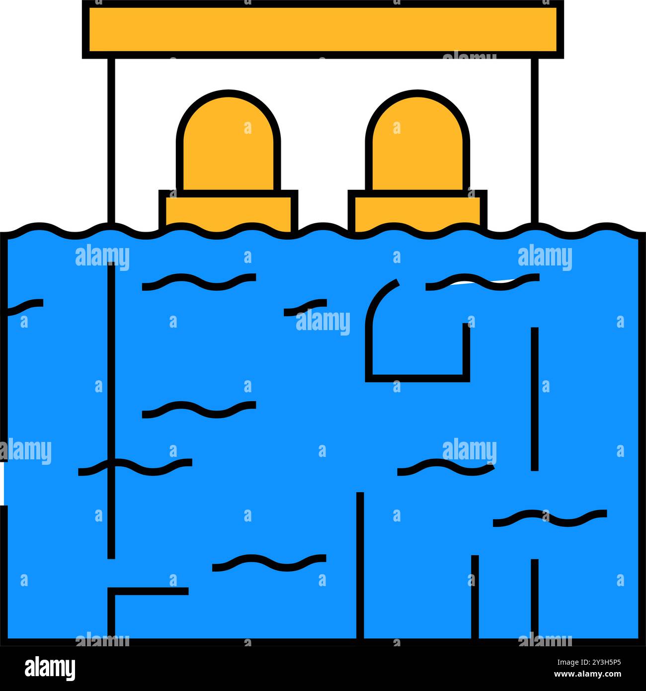 flood disaster icon color illustration Stock Vector Image & Art - Alamy