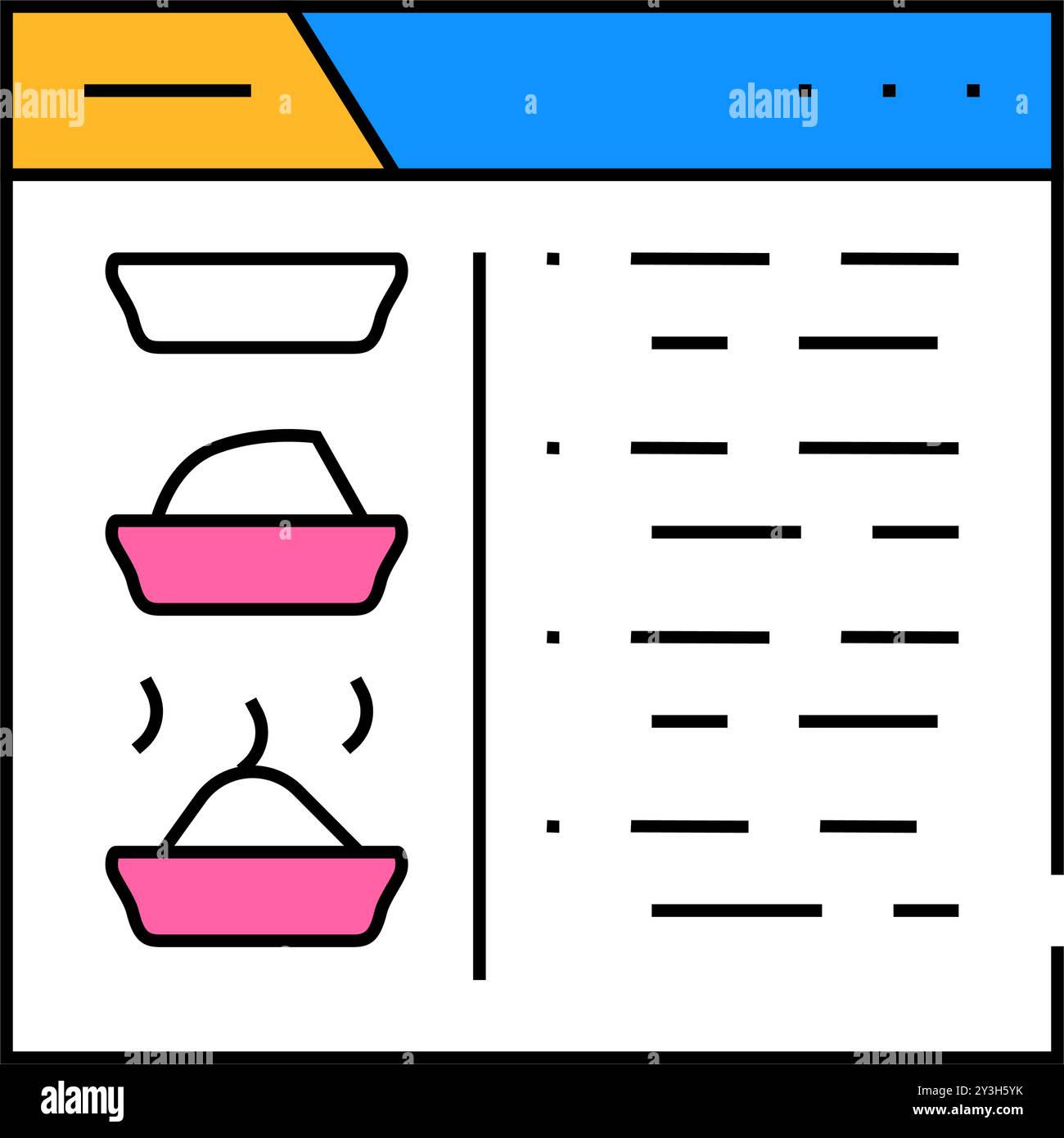 recipe website icon color illustration Stock Vector Image & Art - Alamy
