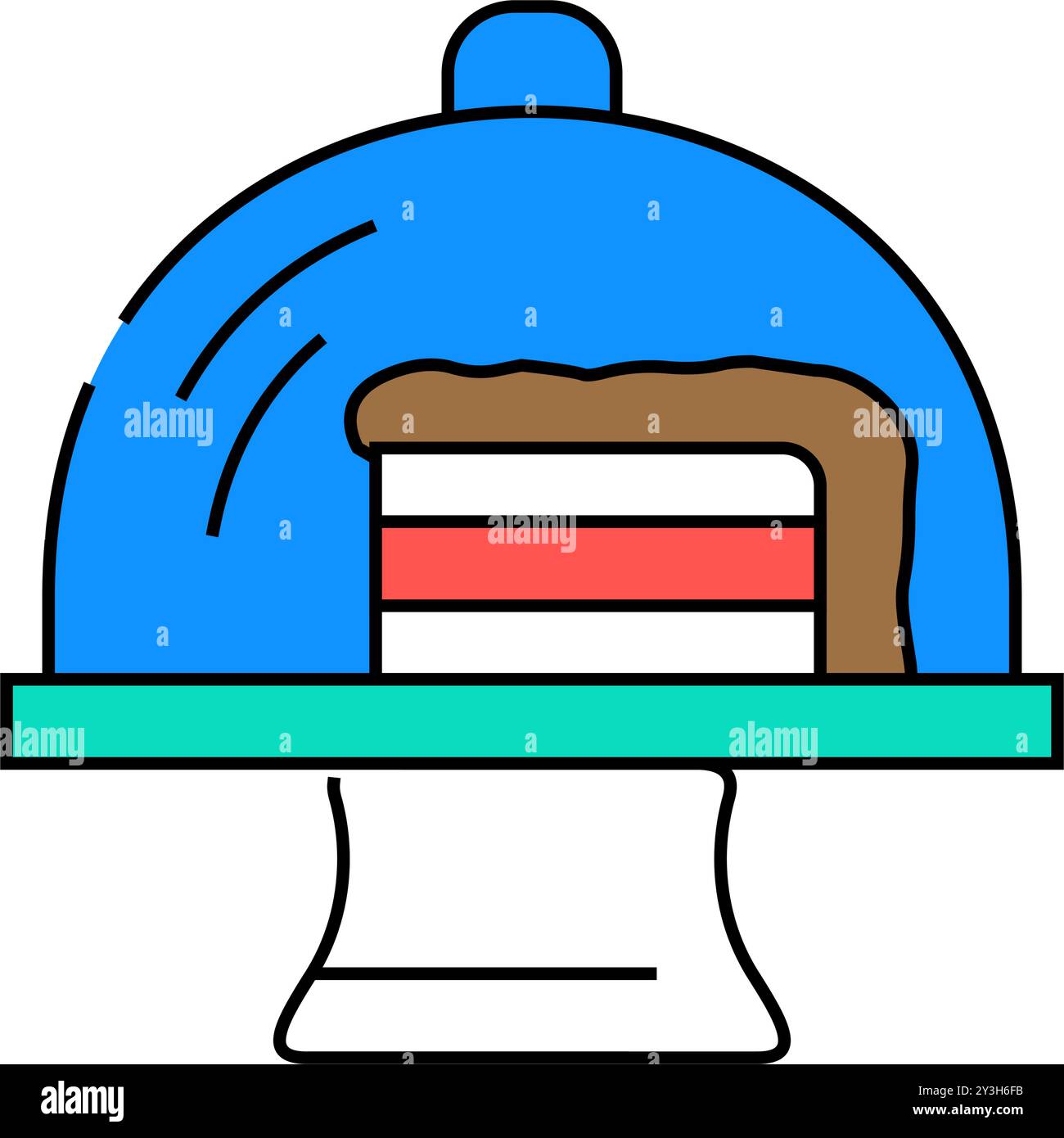 cake piece icon color illustration Stock Vector Image & Art - Alamy