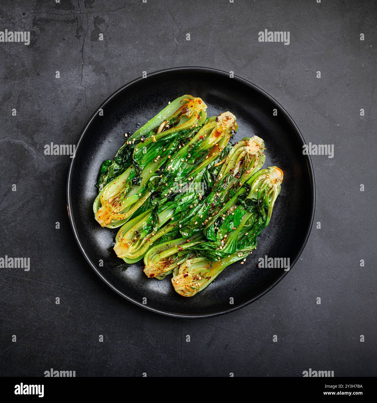 fried Pak Choi Bok Choy Stock Photo - Alamy