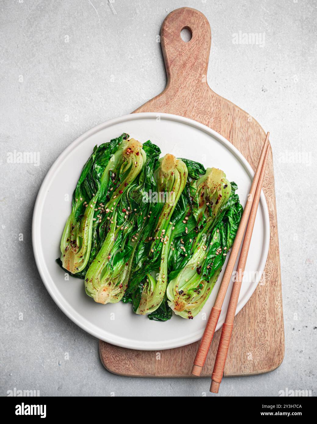 fried Pak Choi Bok Choy Stock Photo - Alamy