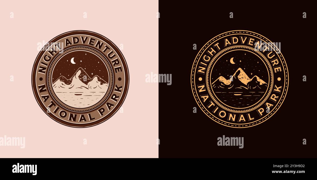 Mountain Adventure Logo Vector Illustration Design. Exclusive Vintage ...