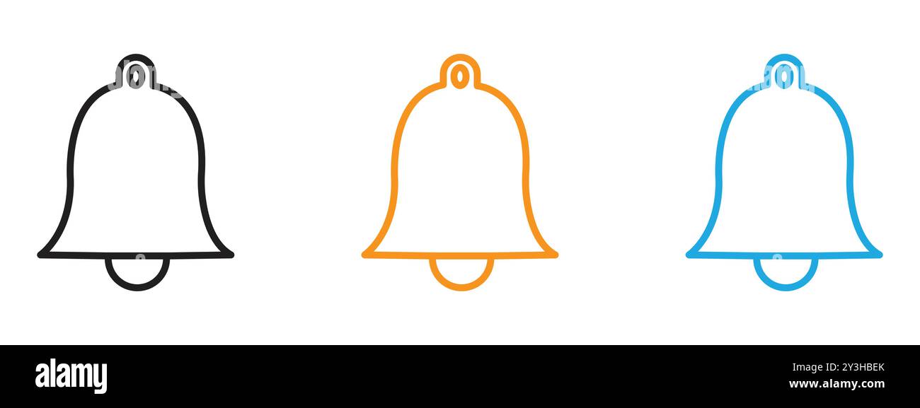 Bell icon vector logo set collection for web app ui Stock Vector Image ...