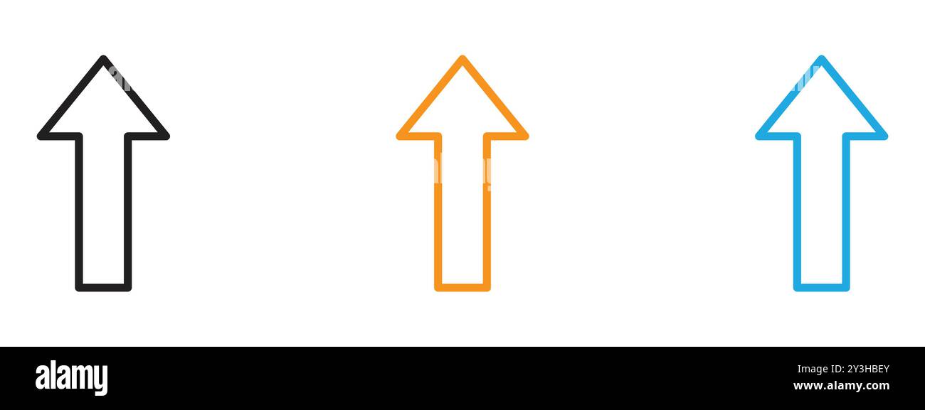 Arrow up icon vector logo set collection for web app ui Stock Vector ...