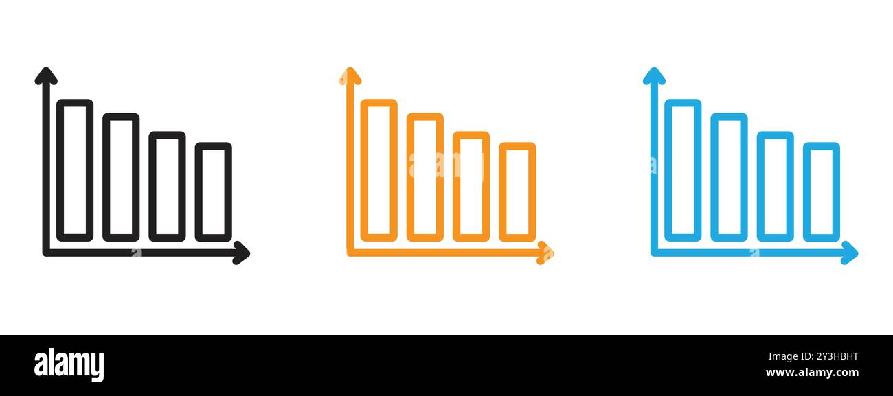 Chart Icon vector logo set collection for web app ui Stock Vector Image ...