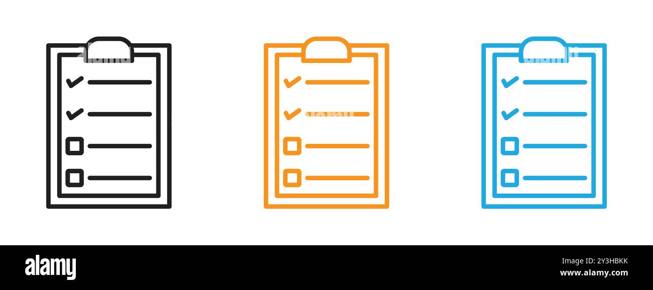 Check list icon vector logo set collection for web app ui Stock Vector ...