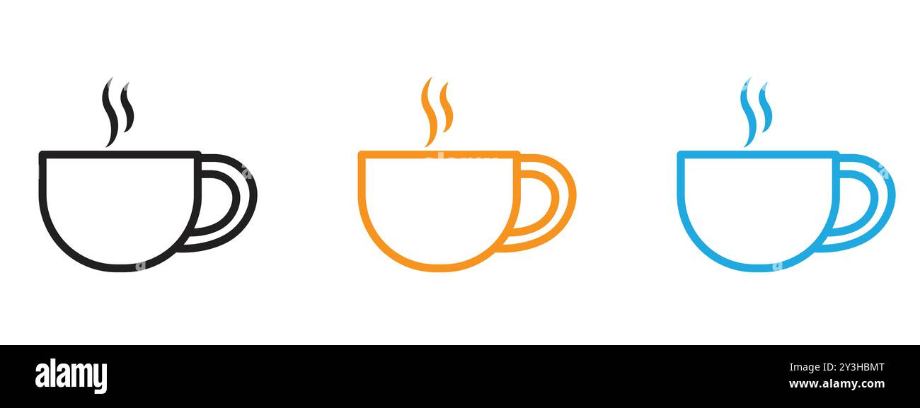 Coffee icon vector logo set collection for web app ui Stock Vector ...