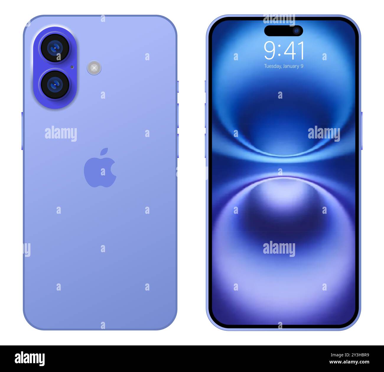 Blue Iphone 16 SE, plus mockup. Editorial Stock Vector Image & Art - Alamy
