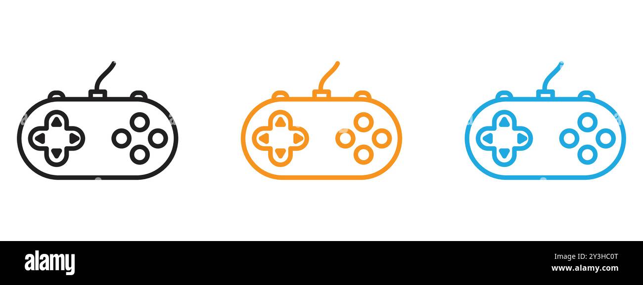 Gaming Controller Icon vector logo set collection for web app ui Stock ...