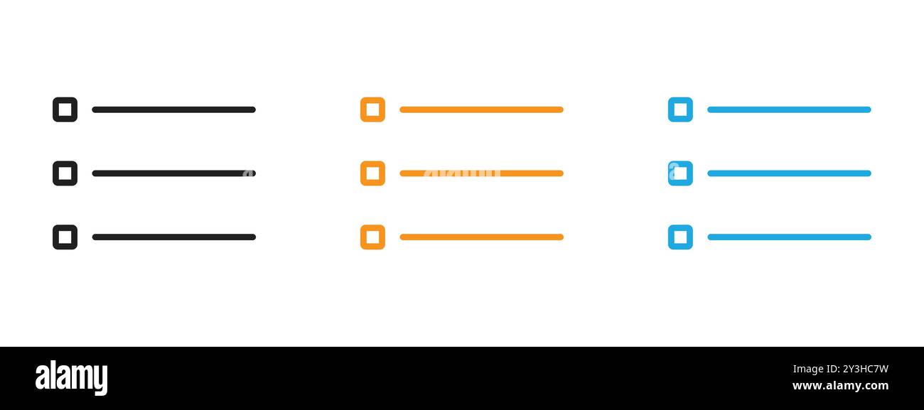 Menu icon vector logo set collection for web app ui Stock Vector