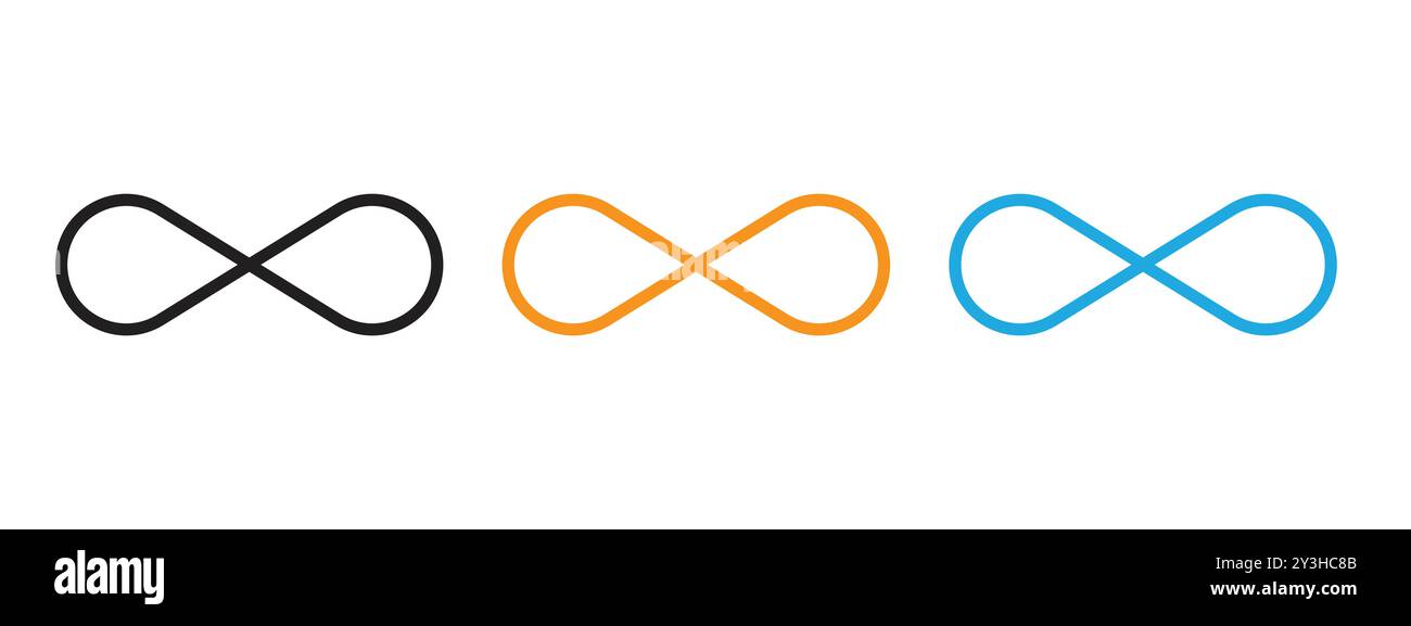 Infinite icon vector logo set collection for web app ui Stock Vector