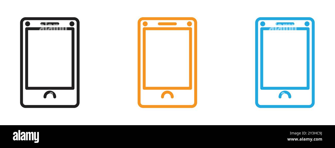 Mobile icon vector logo set collection for web app ui Stock Vector ...