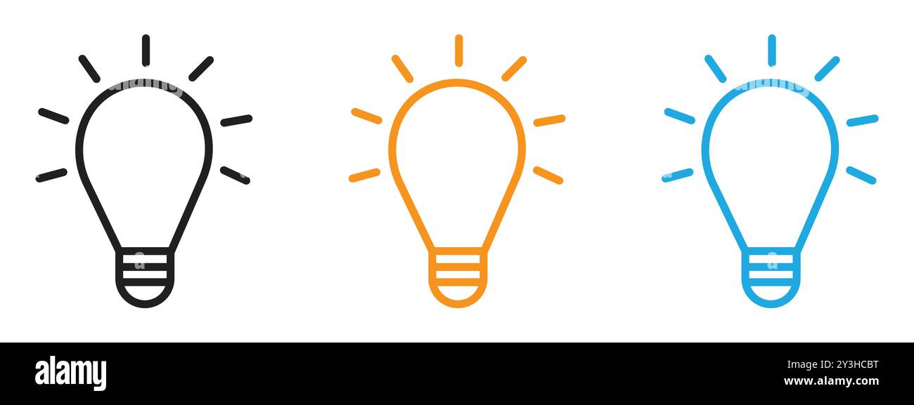 Idea icon vector logo set collection for web app ui Stock Vector Image ...