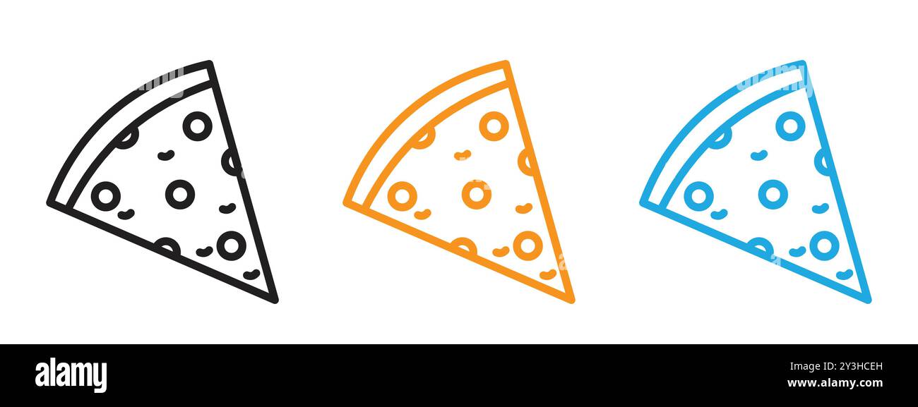 Pizza icon vector logo set collection for web app ui Stock Vector Image ...
