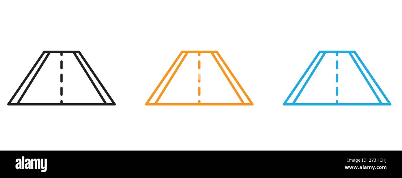 Road icon vector logo set collection for web app ui Stock Vector Image ...
