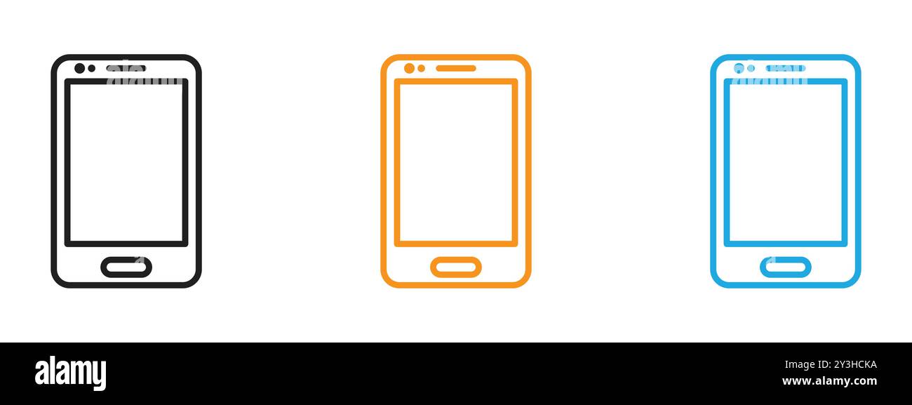 Smartphone icon vector logo set collection for web app ui Stock Vector ...