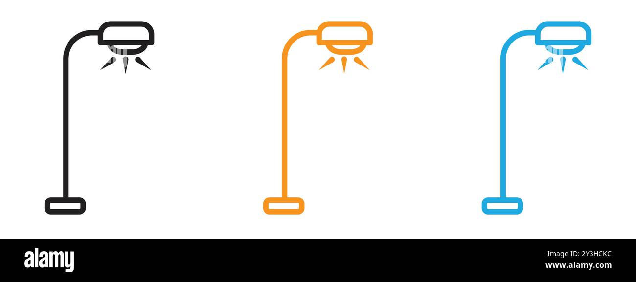 Street light icon vector logo set collection for web app ui Stock ...