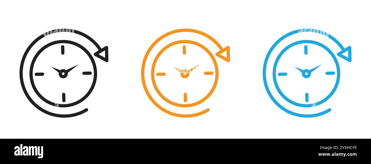 Time forward icon vector logo set collection for web app ui Stock ...