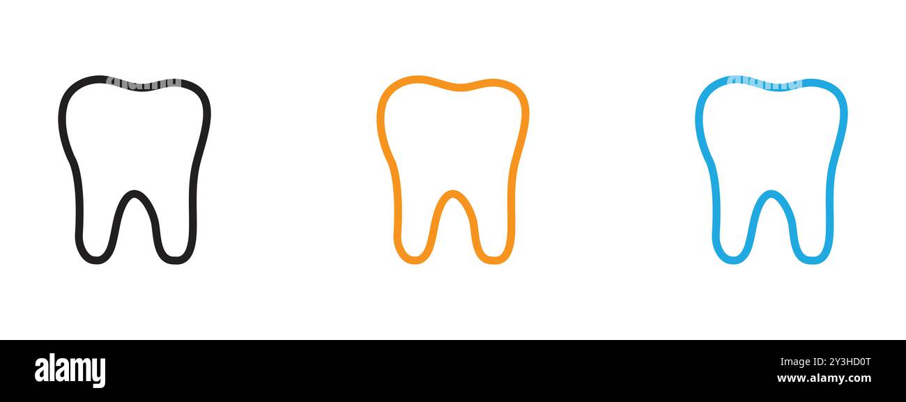 Tooth icon vector logo set collection for web app ui Stock Vector Image ...