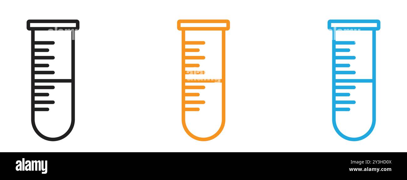 Test tube icon vector logo set collection for web app ui Stock Vector ...