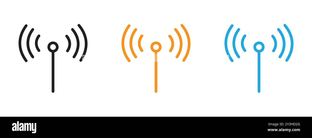 Wifi icon vector logo set collection for web app ui Stock Vector