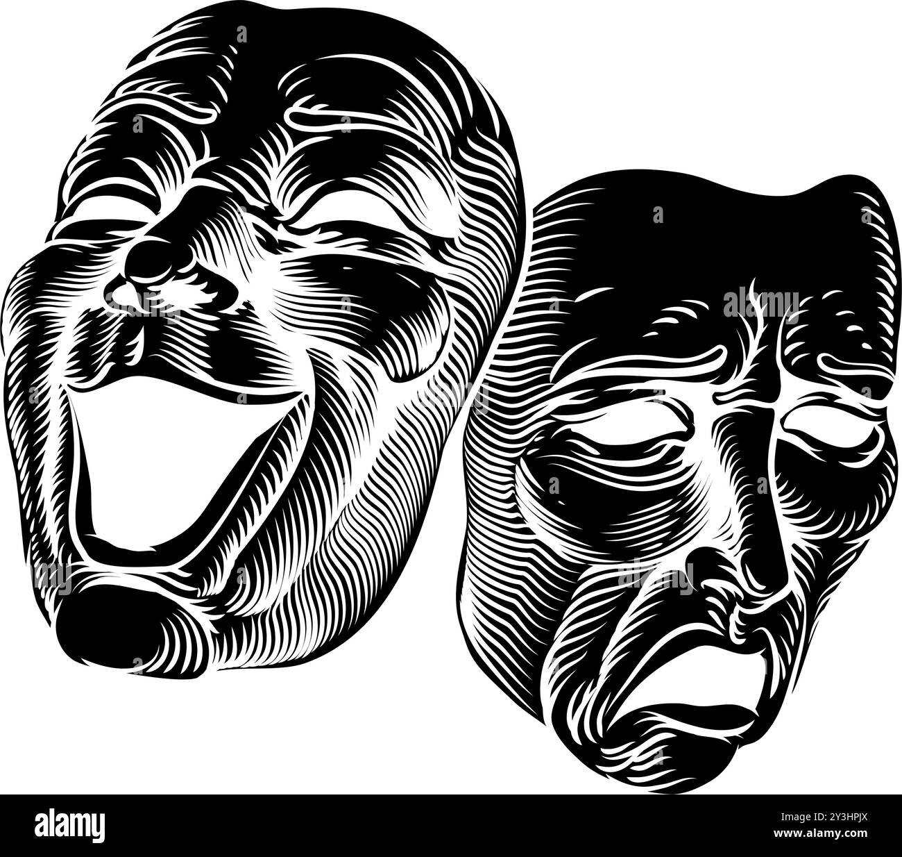 Antique theatre tragedy Black and White Stock Photos & Images - Alamy