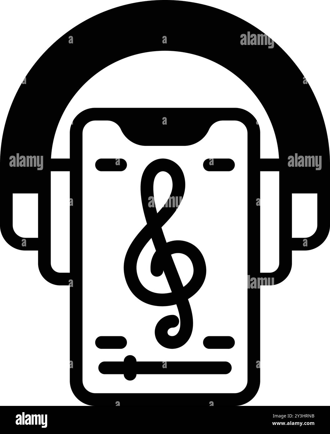 Icon for playlist, listen Stock Vector
