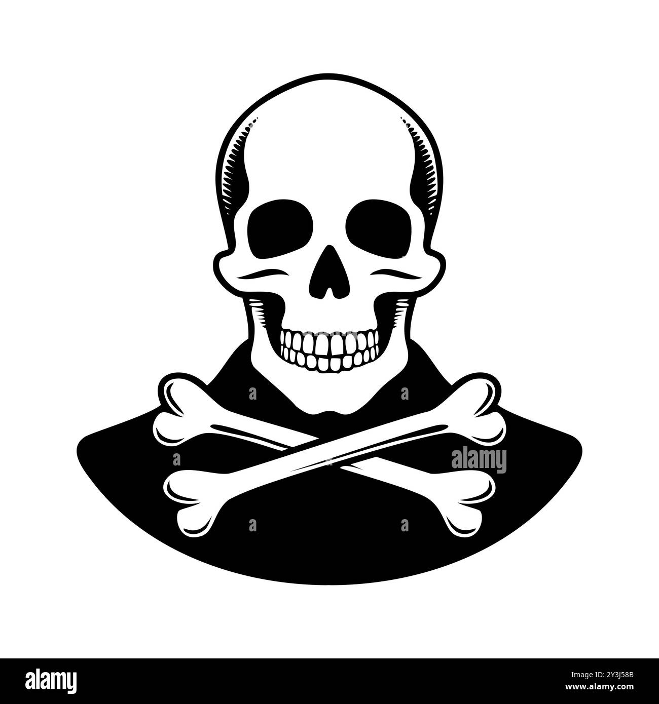 Vector illustration of skull and crossbones tattoo Stock Vector Image ...