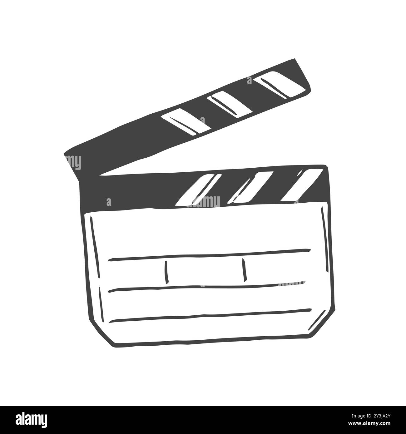Movie Clapperboard Doodle Icon Film Set Clapper For Cinema Production movie-clapperboard-doodle-icon-film-set-clapper-for-cinema-production