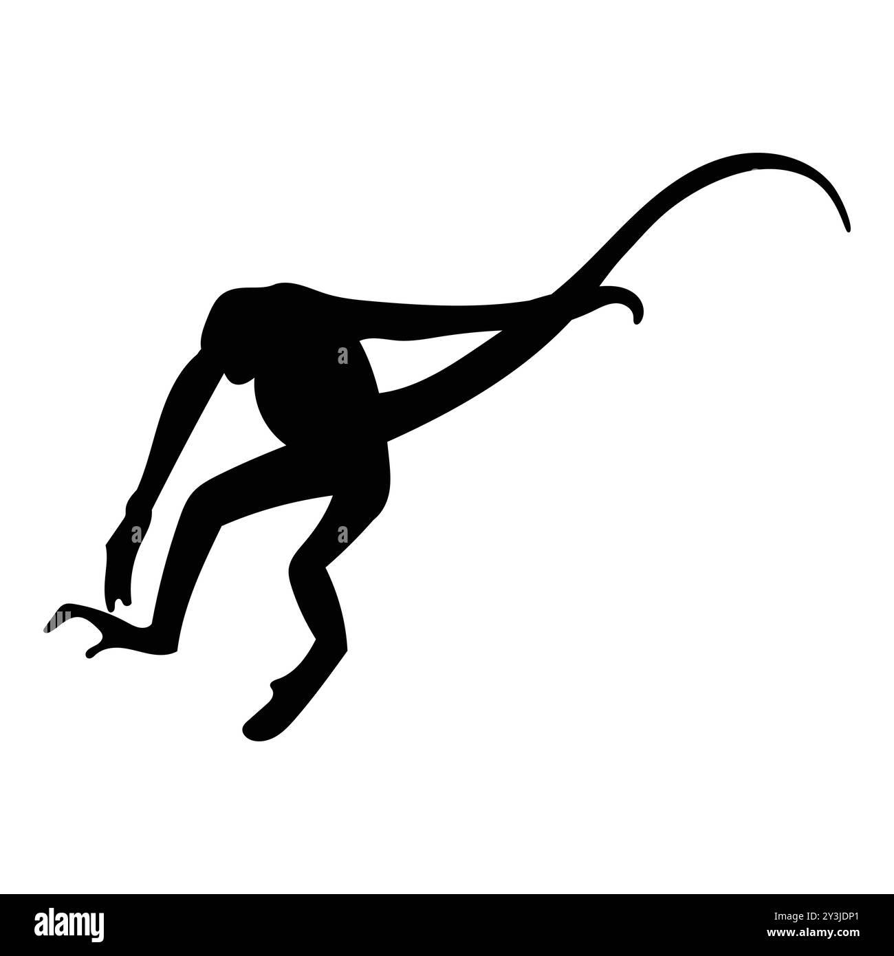 Monkey silhouette illustration isolated vector Stock Vector Image & Art ...