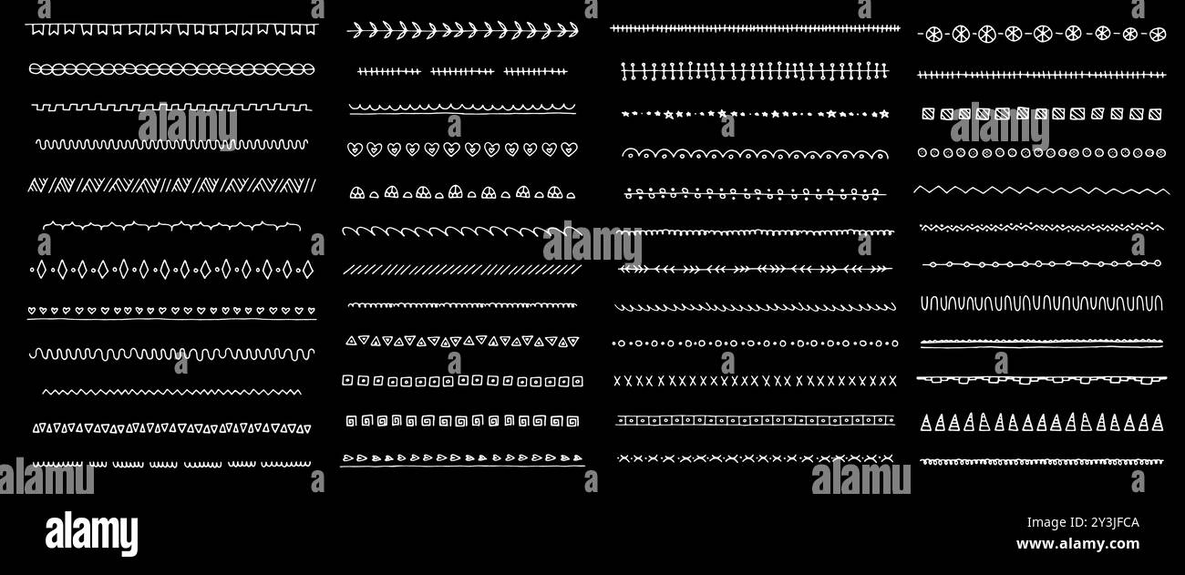 Hand drawn doodle dividers set Stock Vector Image & Art - Alamy