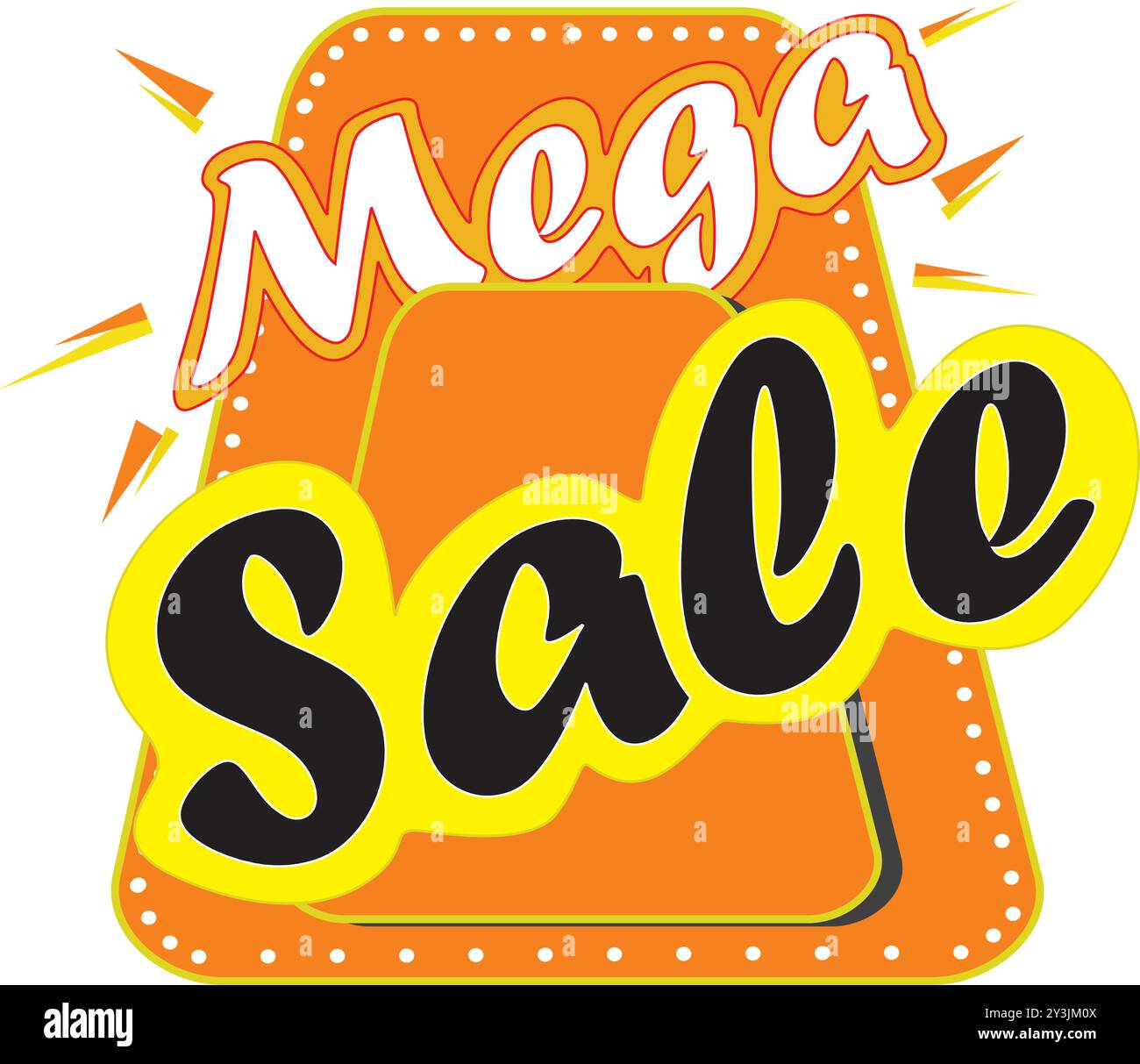 Mega Sale Buy 2 Get 1 Free designs for Sales Promotions Stock Vector