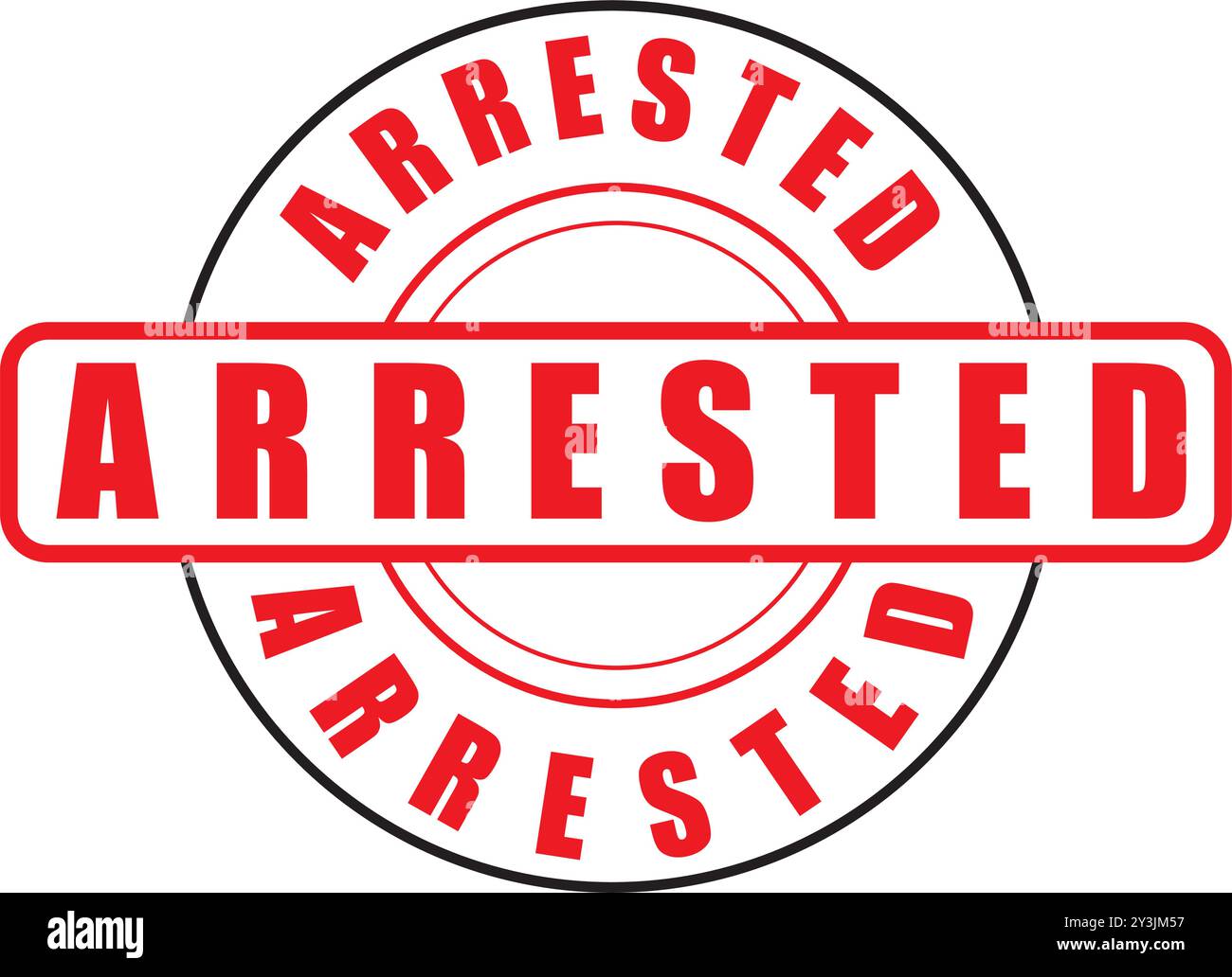 Arrested the Stock Vector Images - Alamy