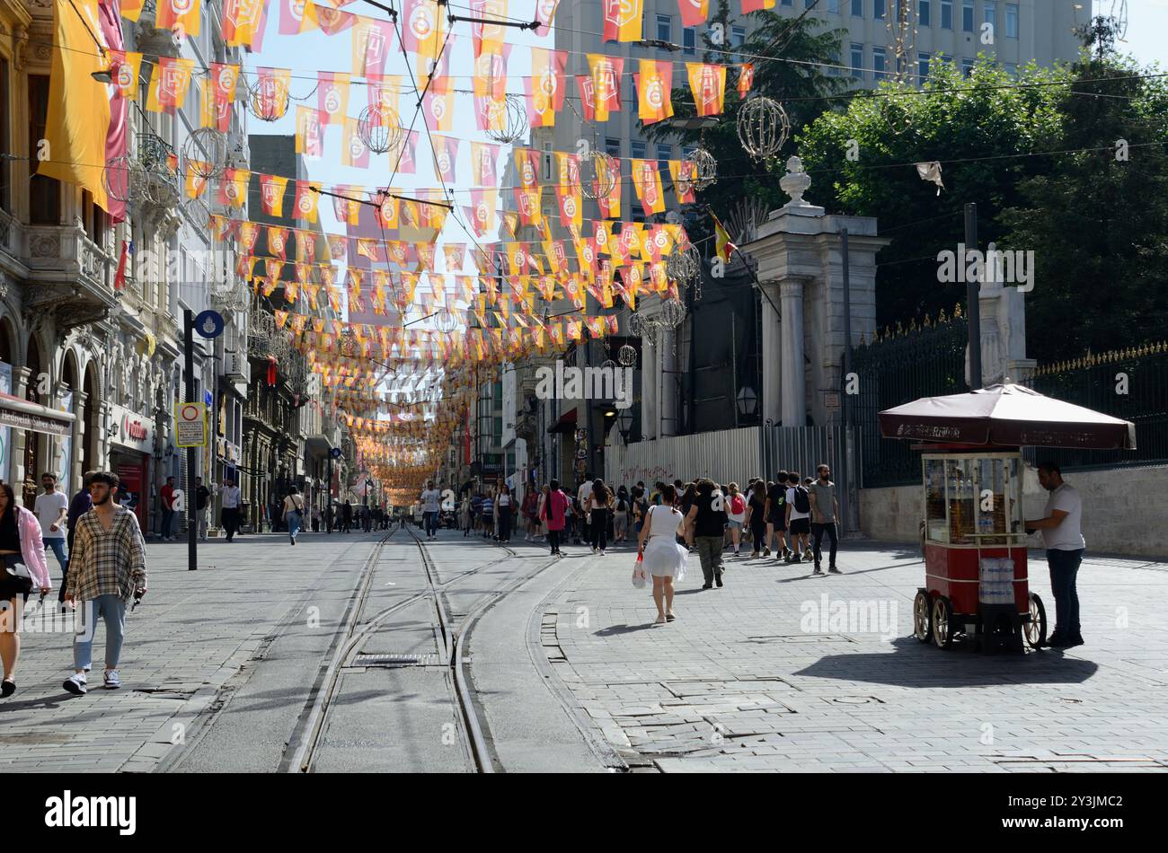 Istiklal Cd., Pera, Beyoğlu, Istanbul, Turkey, Europe-Asia Stock Photo ...