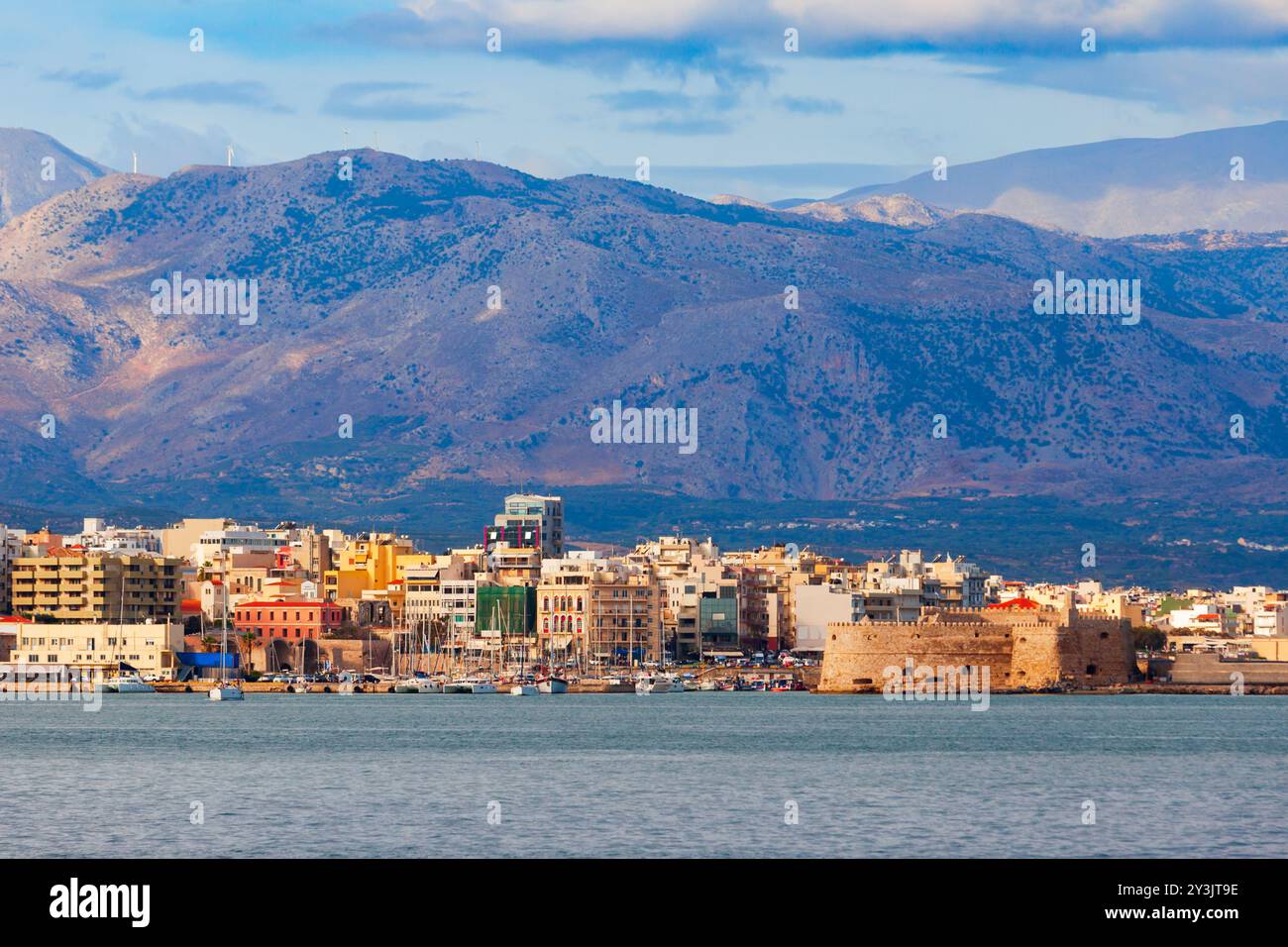 Port in the Harbor of Heraklion in the centre of Heraklion or Iraklion ...