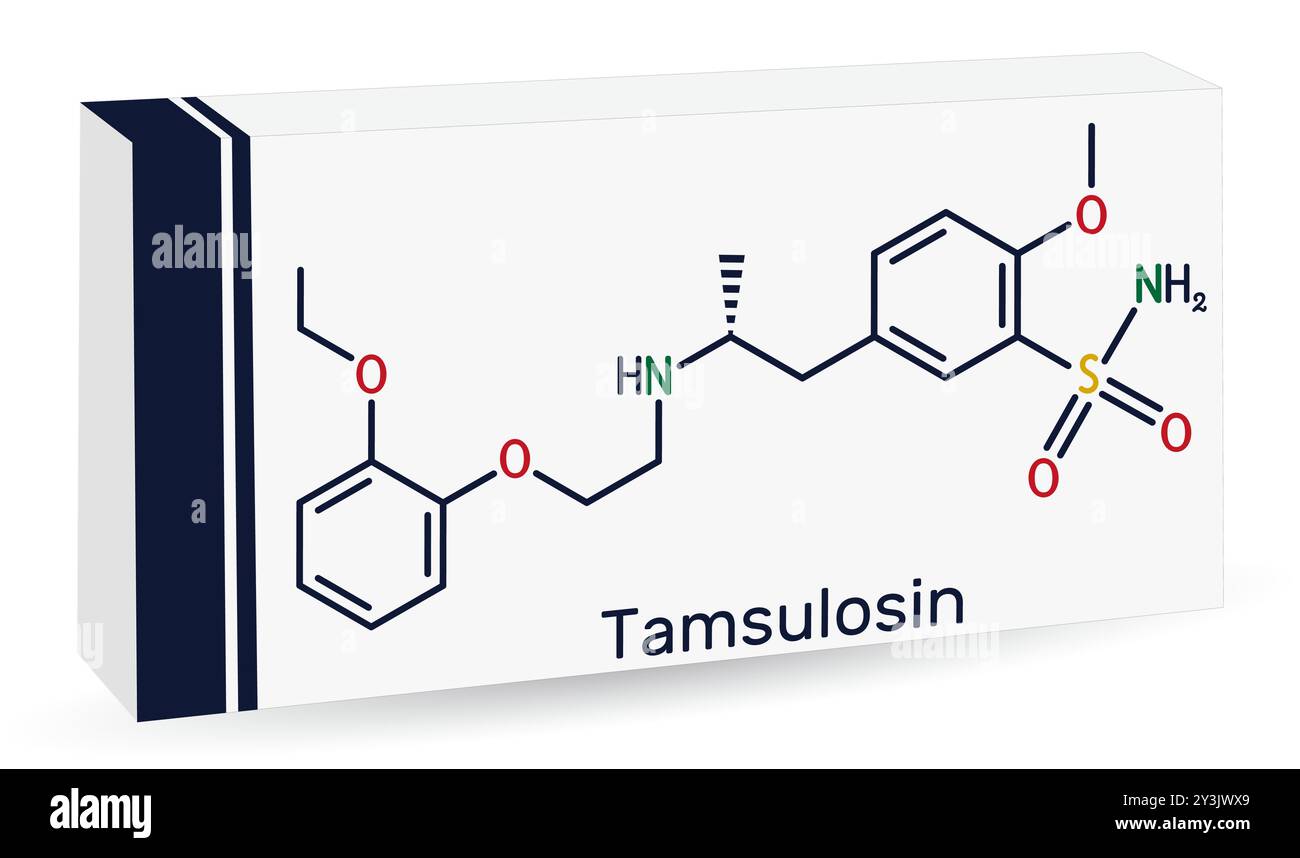 Tamsulosin drug molecule used to treat benign prostatic hyperplasia