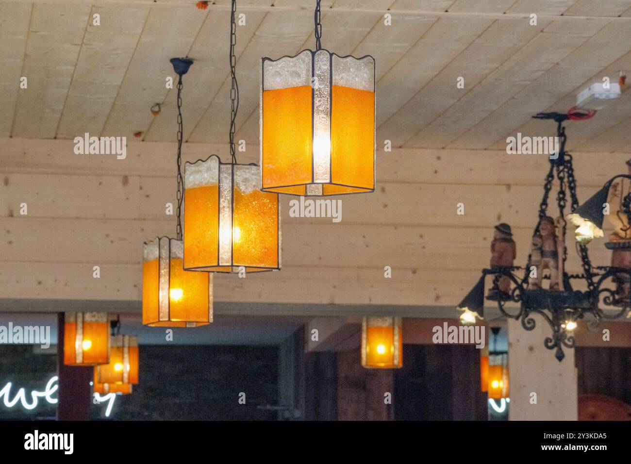 Old fashioned hanging lanterns hi-res stock photography and images - Alamy