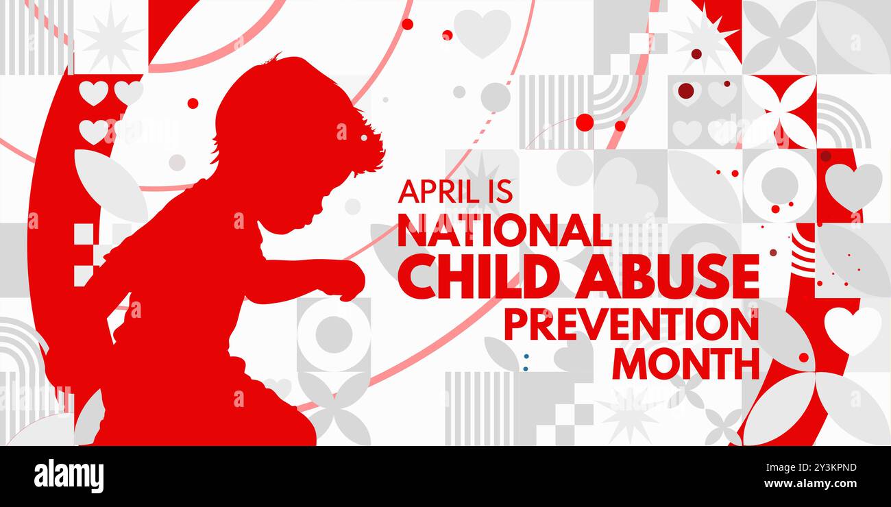 April is National Child Abuse Prevention Month - vector graphic Stock ...