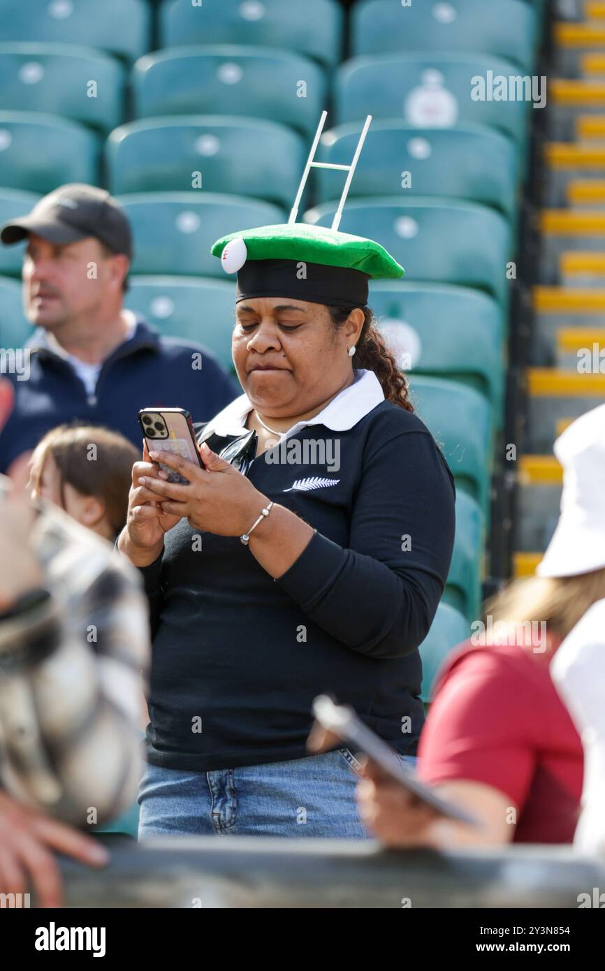 London, UK. 14th Sep, 2024. A New Zealand fan during the England v New Zealand match at Allianz Stadium, Twickenham. UK © ️ Credit: Elsie Kibue/Alamy Live News Stock Photo