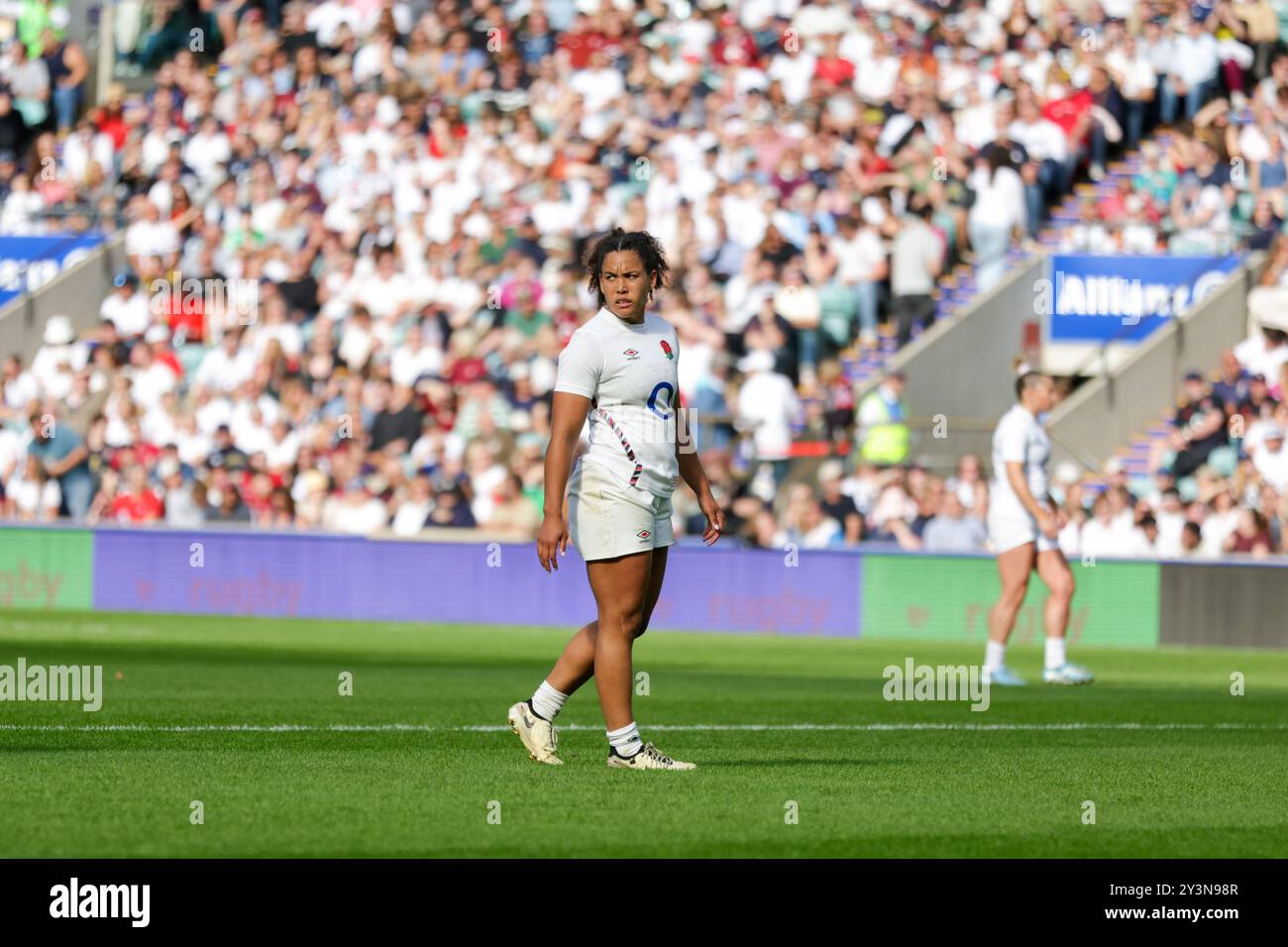 London, UK. 14th Sep, 2024. Tatyana Heard (ENG) during the England v New Zealand match at Allianz Stadium, Twickenham. UK © ️ Credit: Elsie Kibue/Alamy Live News Stock Photo